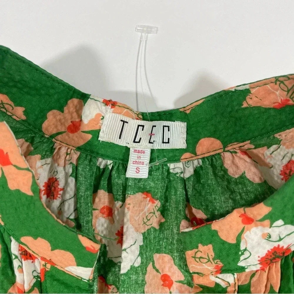 TCEC Met You In Summer Floral Mini Dress Green - Picture 5 of 7